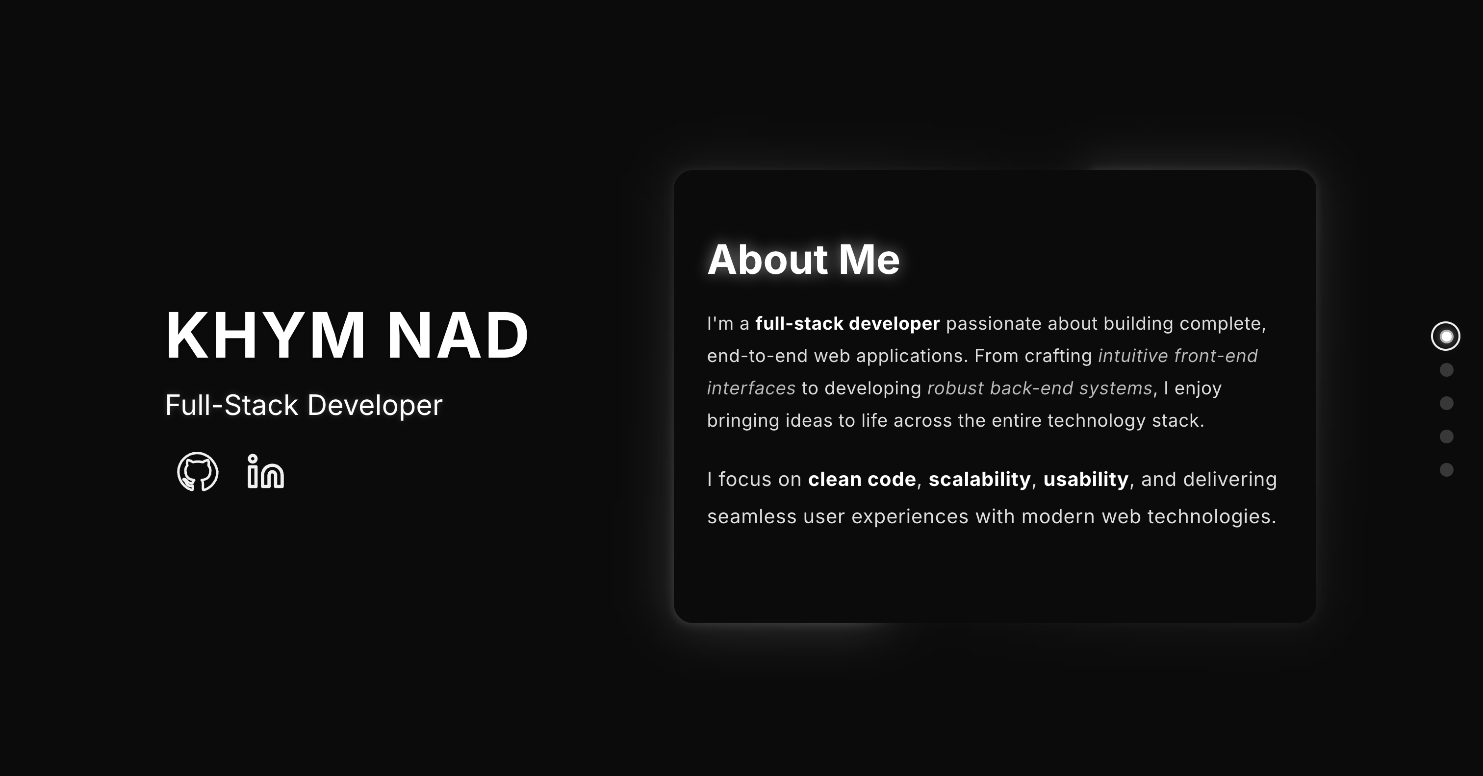 Personal Portfolio Screenshot
